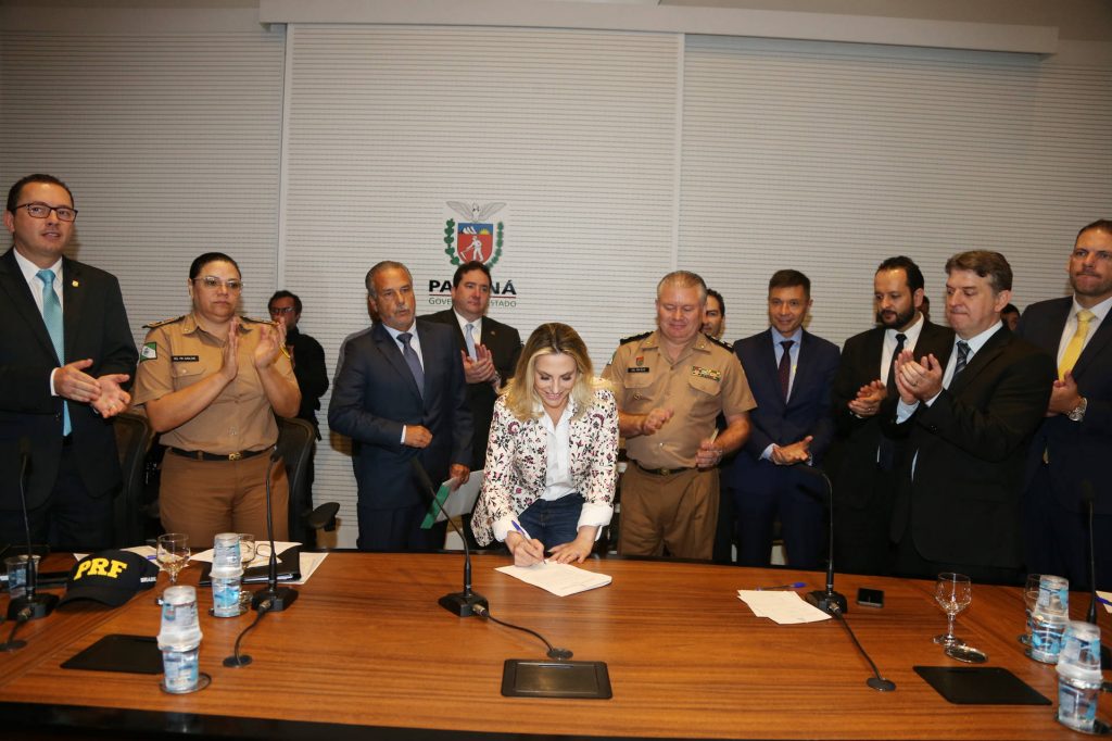 A governadora Cida Borghetti anunciou nesta segunda-feira (30), no Palácio Iguaçu, a criação da secretária especial de Administração Penitenciária. Curitiba, 30/04/2018. Foto: Orlando KIssner/ANPr