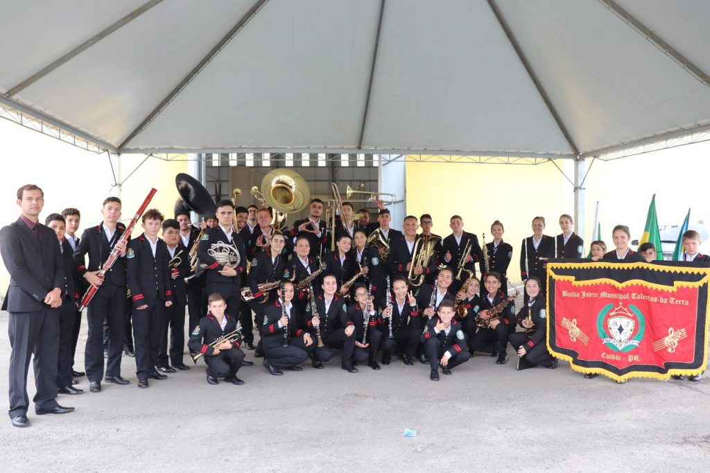 Banda Municipal de Candói competiu na na categoria Banda Sinfônica – Sênior (Foto: Ascom/Prefeitura de Candói)